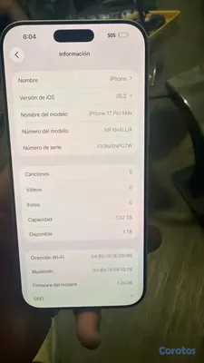 celulares y tabletas - iPhone 17 próx Max 1TB desbloqueado. 2