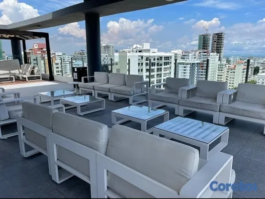 apartamentos - Apartamento Amoblado de 2 Habitaciones en Alquiler - Piantini - Áreas Sociales 14