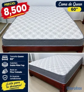 De oportunidad Cama Queen de 60”