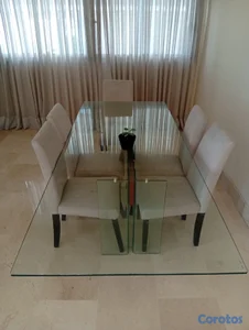 mesa de cristal grande 