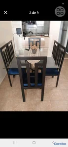 se vende comedor en hierro de 6 sillas..