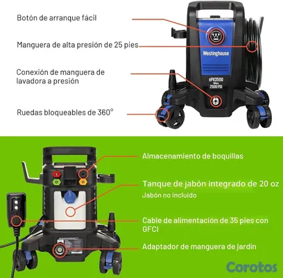 herramientas, jardines y exterior - Westinghouse ePX3500 - Lavadora a presión eléctric 5
