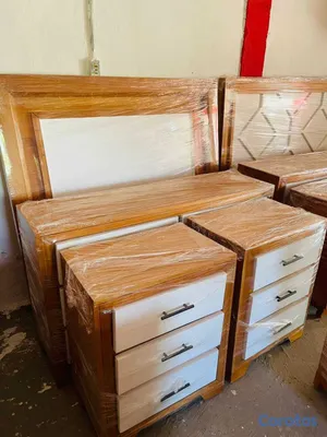 muebles y colchones - Juego de habitacion en madera de caoba, color blan 2