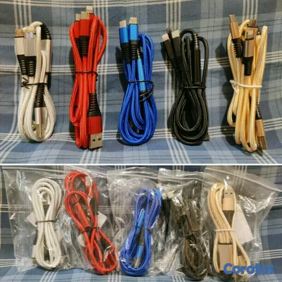 accesorios para electronica - Cable USB Para cargar celulares Iphone y Android - 3 en 1 8