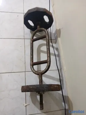 Artículos Deportivos - Pesa multi uso y discos 25 lbs y barra 10lbs 2