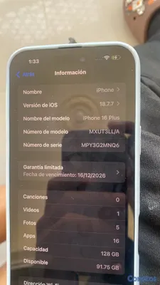 celulares y tabletas - iPhone 16 plus  7