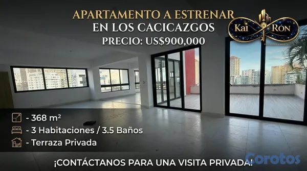 apartamentos - Apartamento a Estrenar en Los Cacicazgos | 368 m2  2