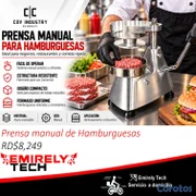 equipos profesionales - Prensa prensadora manual de hamburguesas aplastado