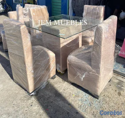 muebles y colchones - Juego de comedor 4 sillas Diseño Butaquitas 2