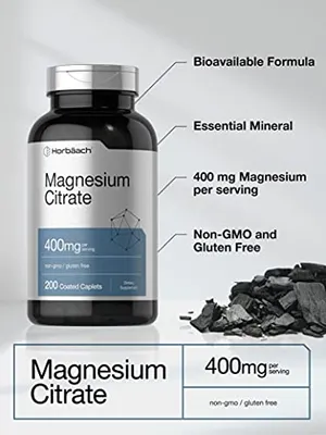 Salud y Equipamiento Médico - Citrato De Magnesio 400 Mg 200 Cap Horbaach 2