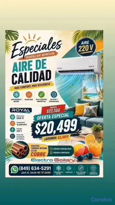 electrodomesticos - Aire acondicionado  Royal Inverter  12,000 btu  3