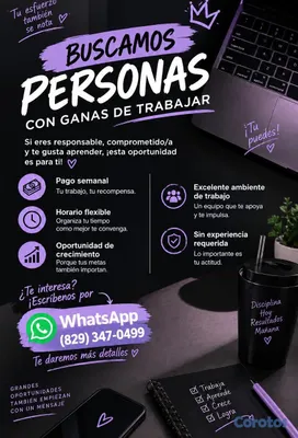empleos disponibles - Estamos contratando a jóvenes con o sin experiencia, interesados escribir al DM. 3
