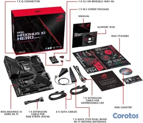 computadoras y laptops - ASUS ROG Maximus XI Hero (Wi-Fi) Z390 Intel LGA1151 – Caja Original 3