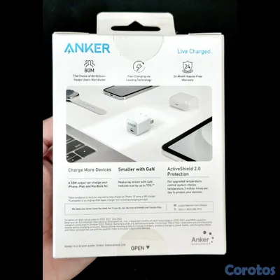 celulares y tabletas - Cargador Anker 511 30 Watt USB-C GaN Serie 5 Iphone Samsung Android Ipad Tablet  3