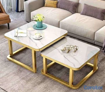 Mesa de centro cuadrada de 2 pares para muebles 