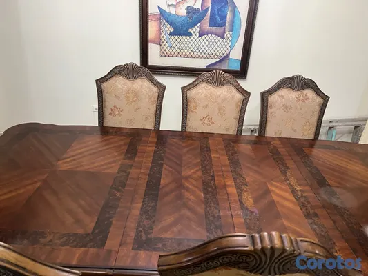 muebles y colchones - Comedor de madera importada con 8 sillas – RD$55,000 7