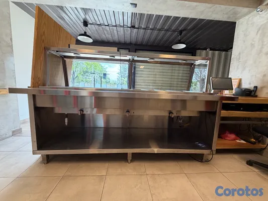 equipos profesionales - BAÑO MARIA A GAS 6 BANDEJA ACERO INOX CON TAPA ALIENTO 4