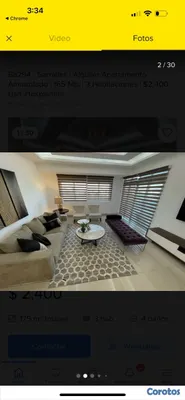 apartamentos - nuevo moderno Apto amueblado full se dos habitaciones US 2,300 14