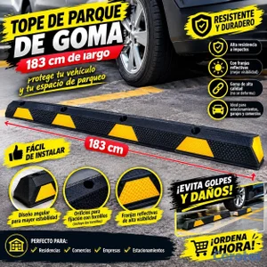 tope de parqueo de goma 