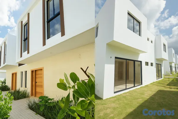 casas vacacionales y villas - Villas en Venta en Punta Cana, 2 y 3 Hab. con Patio Privado 2