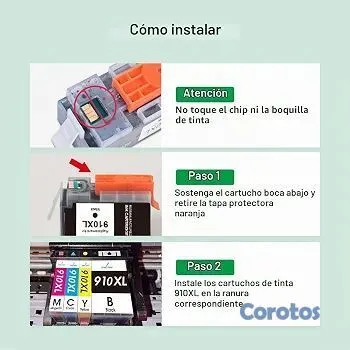 impresoras y scanners - 🔥 PACK DE 4 CARTUCHOS DE TINTA HP 910XL SAILNER Compatible con OfficeJet Pro 🖨 6
