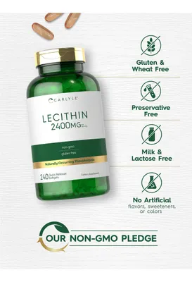 Salud y Equipamiento Médico - Lecitina De Carlyle 2400mg | 240 Capsulas De Gelatina Blanda 4