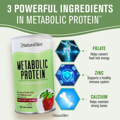 Salud y Equipamiento Médico - Batido De Mezcla De Proteina De Suero Natural Slim Fresa 3