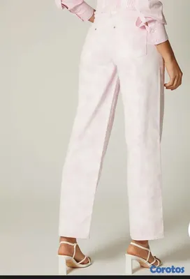 ropa para mujer - Jeans de Mujer blanco con rosado size 6, marca Colombiana Studio F 2