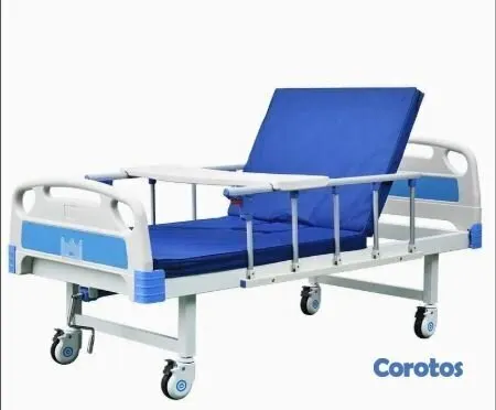 Salud y Equipamiento Médico - Cama hospitalaria ajustable con ruedas y barandill 5