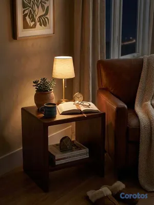 muebles y colchones - 🪵 Mesa de Noche / Auxiliar en Caoba Centenaria Pes 4