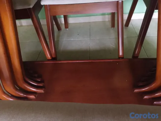 muebles y colchones - Hermoso juego de comedor de seis sillas. 7