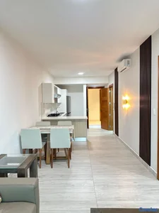 torre moderna con piscina apto en venta con balcón de 2habitaviones con baños 