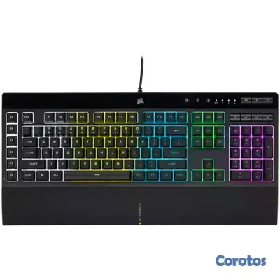 computadoras y laptops - TECLADO CORSAIR K55 RGB, GAMING, USB, 111 KEYS, ICUE, RESISTENTE A DERRAMES, ESP 2