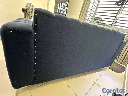 muebles y colchones - Sofa azul con butaca 5