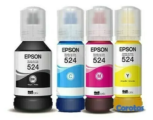 impresoras y scanners - BOTELLA DE TINTA EPSON T524 EN TODOS LOS COLORES  ORIGINALES  2
