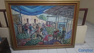 Obra de arte pintura de mercado 