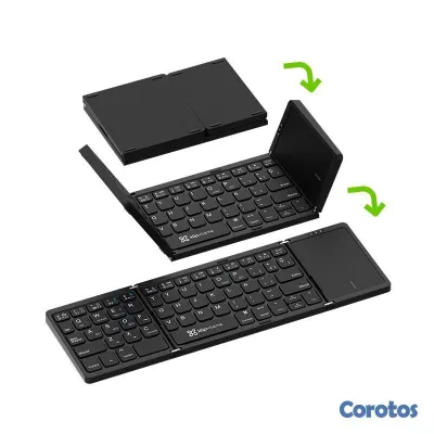 computadoras y laptops - TECLADO PLEGABLE WIRELESS KLIP XTREME FLEXPLIT, TECLAS BAJO PERFIL, TOUCHPAD 2