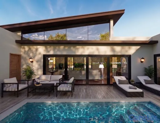 casas vacacionales y villas - Ventas de villas en punta cana de 2 habitaciones e 5