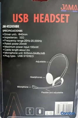 camaras y audio - Audifonos usb JAMA  Alámbricos USB Con Micrófono Y Control De Volumen  3