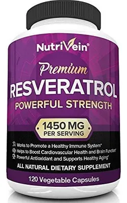 Salud y Equipamiento Médico - Resveratrol 1450mg Antioxidante Inmune Nutrivein 120 Cap 4
