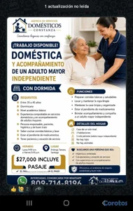 AGENCIA SOLICITA DOMÉSTICAS COMPLETAS CON EXPERIEN