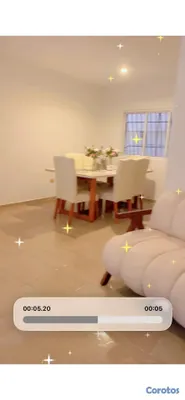 muebles y colchones - Comedor de 6 sillas de mármol y roble brasileño  6
