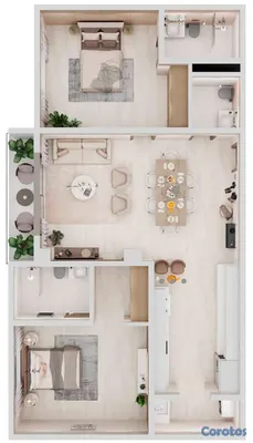 apartamentos - Venta Apartamento 2 Hab. en Bella Vista, SD 2
