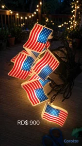 Luces LED Bandera USA 