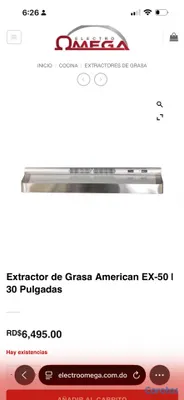 electrodomesticos - Extractor de grasa American Nuevo 2