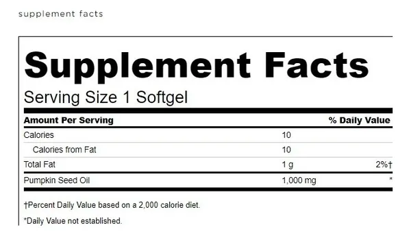 Salud y Equipamiento Médico - Pumpkin Seed Oil Aceite Semillas Calabaza 60 Softgel 1000mg 2