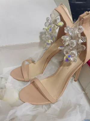 zapatos para mujer - Zapatillas con perlas color beige 6