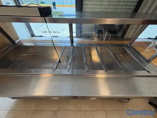equipos profesionales - BAÑO MARIA A GAS 6 BANDEJA ACERO INOX CON TAPA ALIENTO 5