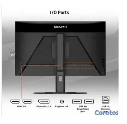 computadoras y laptops - Monitor Gamer GIGABYTE G27F 27″, 144Hz, IPS Full H 7