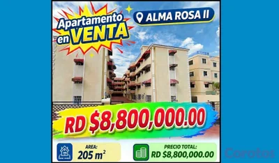 Apartamento en Venta - RD $8,800,000 - Alma Rosa I